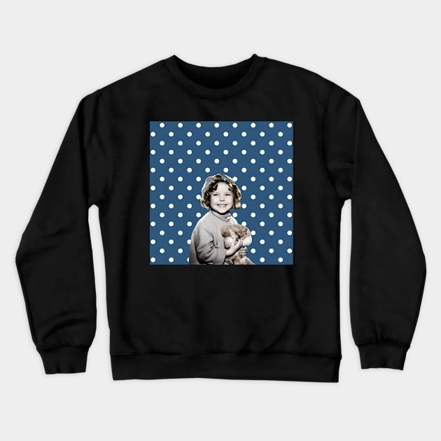 Shirley Temple Blue With Bear Crewneck Sweatshirt by RetroSalt